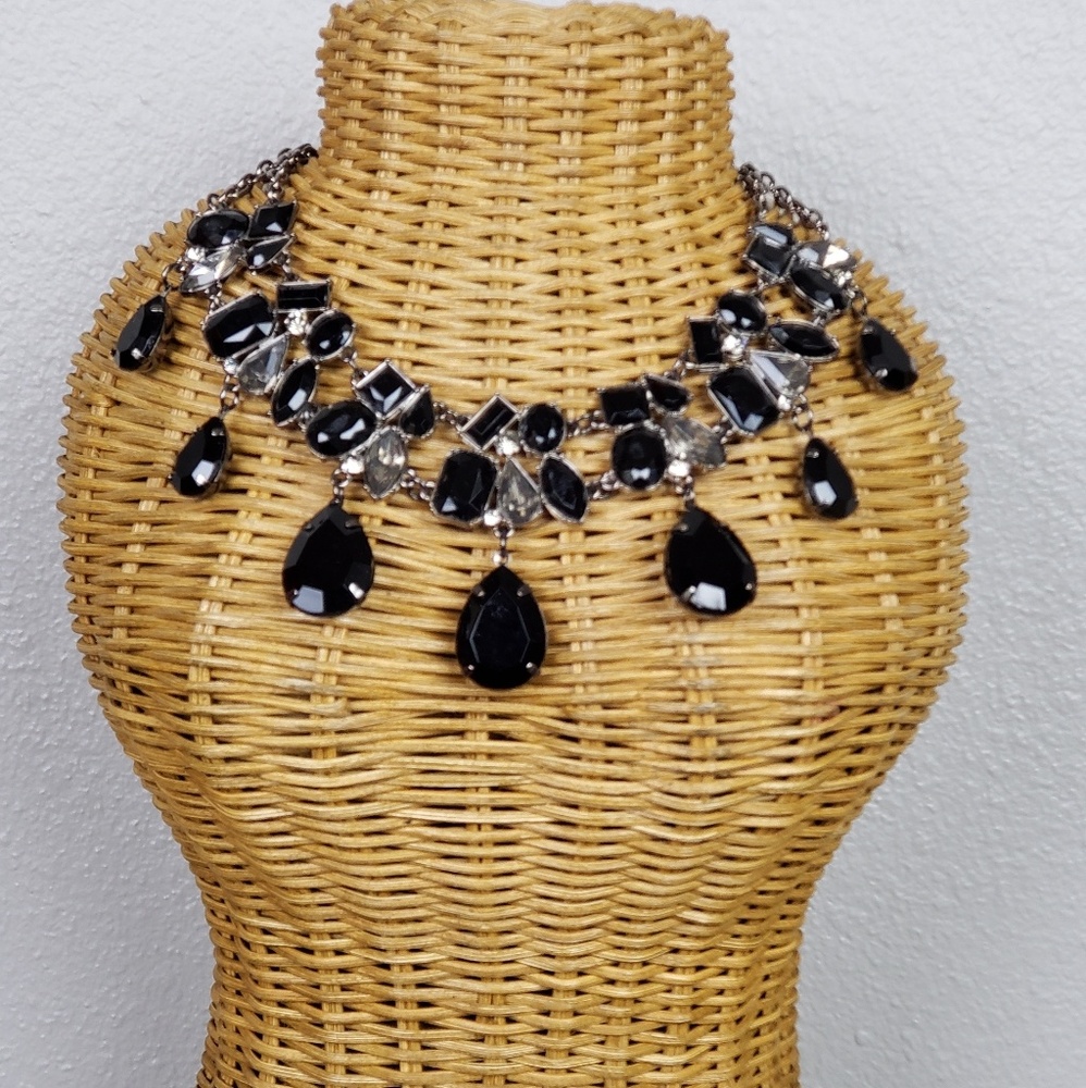 Rhinestone and Metal Necklace